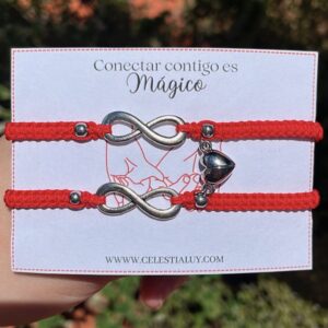 Pulseras para compartir Infinito Corazón imantada