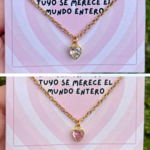 collares de corazón pequeños