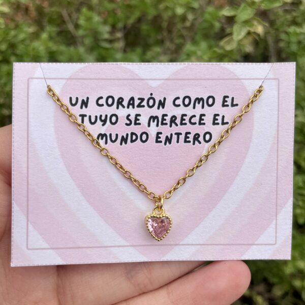 corazón rosa