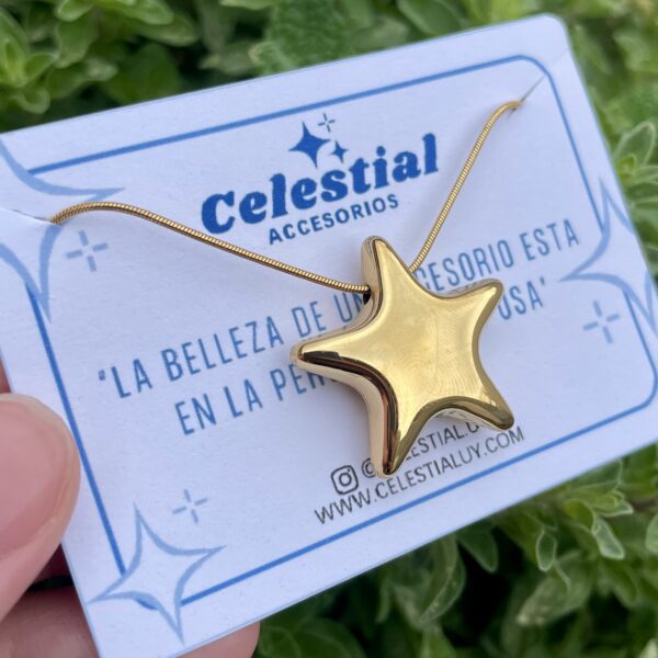 collar de acero quirúrgico con estrella