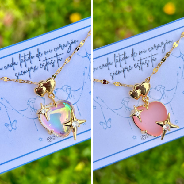 collar de acero corazón