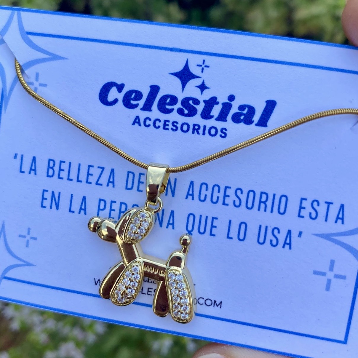 Collar de Acero con dije de perrito de globo (2 modelos) - Imagen 2
