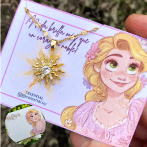 Collar Giratorio Rapunzel Chapado en Oro Real 18k